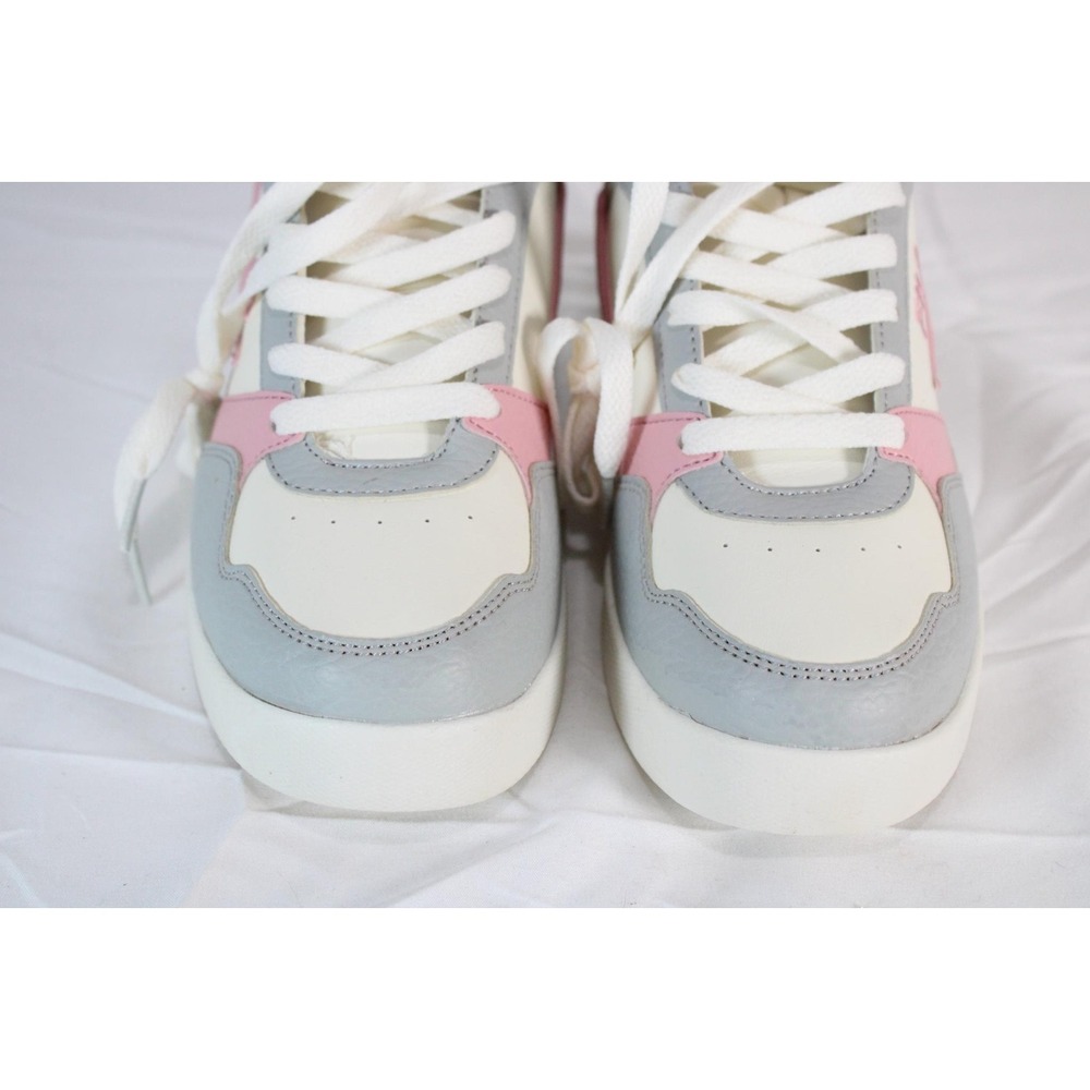 FILA High Top Sneakers Womens Gray Pink White Colorblock Lace Up Athletic Shoes - Picture 7 of 13